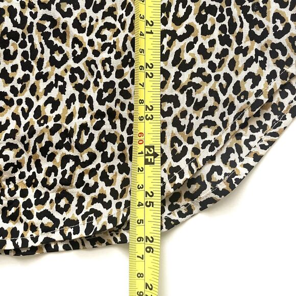 J. CREW Women's 100% Silk Button-Up Dress Shirt Blouse Top in Leopard Print - Picture 6 of 14